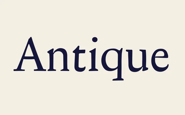 Antique specimen from Storm Type Foundry