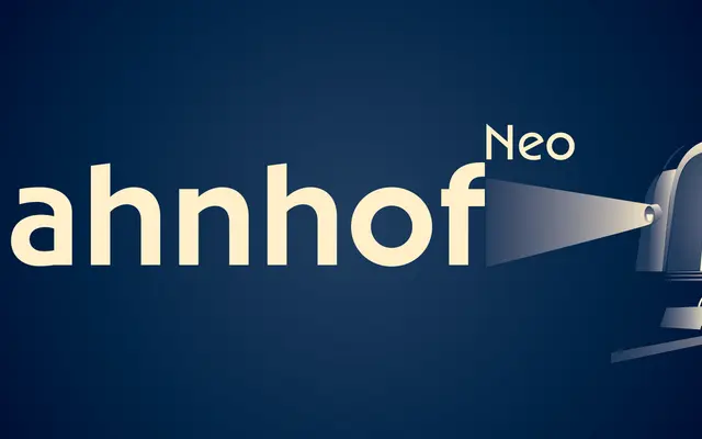 Bahnhof Neo specimen from Storm Type Foundry
