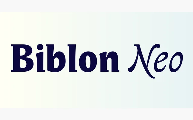 Biblon Neo specimen from Storm Type Foundry