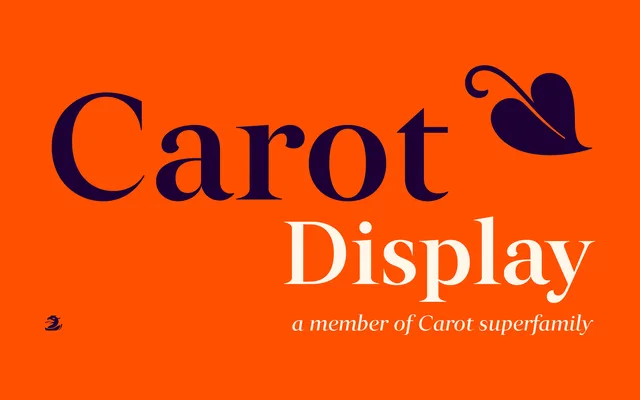 Carot Display specimen from Storm Type Foundry
