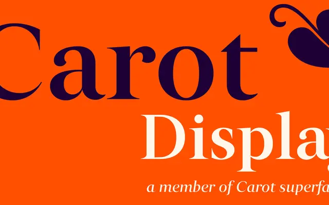 Carot Display specimen from Storm Type Foundry