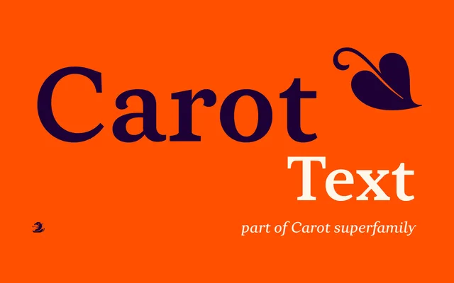 Carot Text specimen from Storm Type Foundry