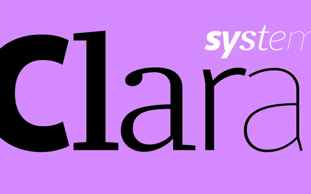 Clara Serif specimen from Storm Type Foundry