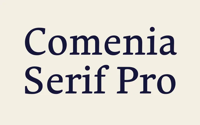 Comenia Serif Pro specimen from Storm Type Foundry