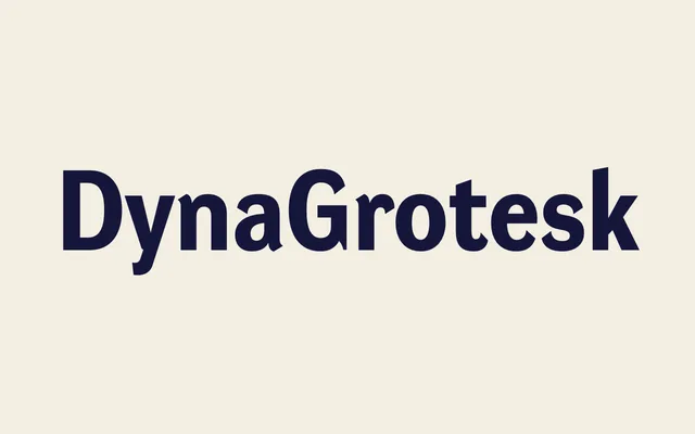 DynaGrotesk specimen from Storm Type Foundry