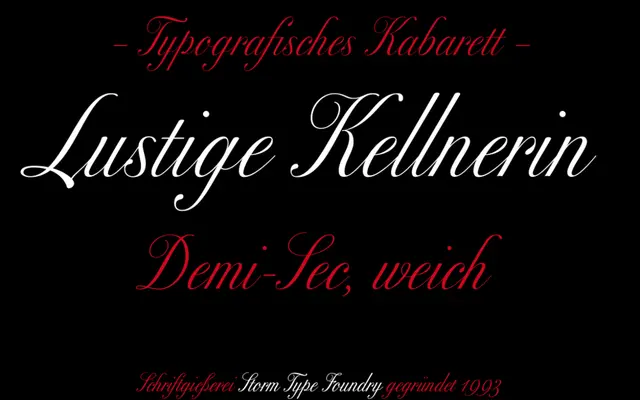 Excelsor Script specimen from Storm Type Foundry