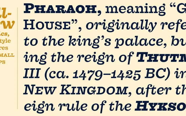 Farao specimen from Storm Type Foundry