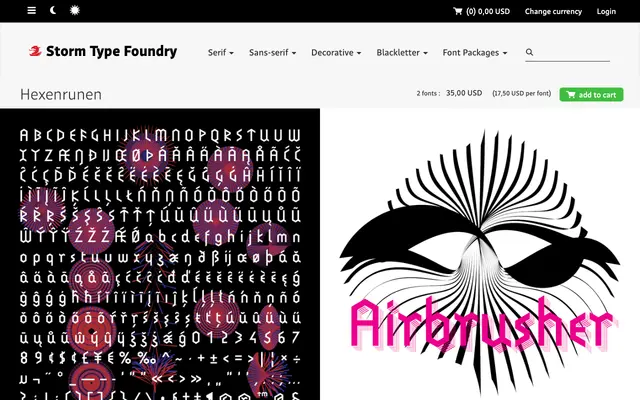 Hexenrunen specimen from Storm Type Foundry