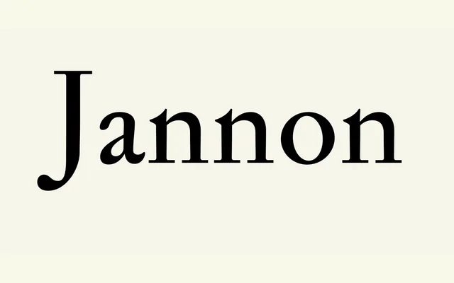 Jannon Antiqua specimen from Storm Type Foundry