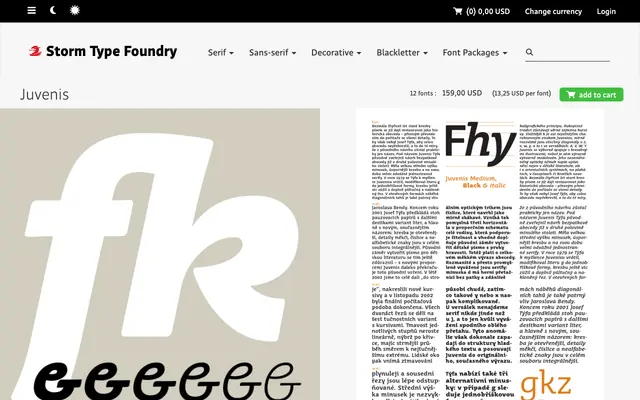 Juvenis specimen from Storm Type Foundry