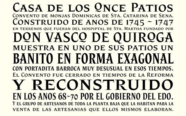 Patzcuaro specimen from Storm Type Foundry