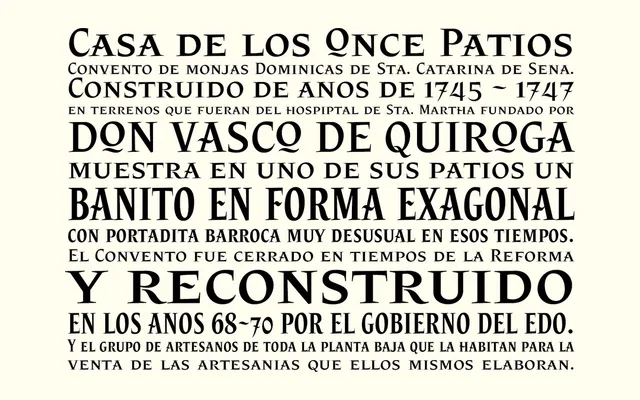 Patzcuaro specimen from Storm Type Foundry