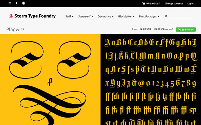 Plagwitz specimen from Storm Type Foundry