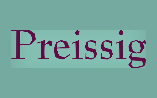 Preissig Antikva specimen from Storm Type Foundry