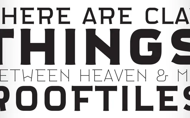 Rooftiles specimen from Storm Type Foundry