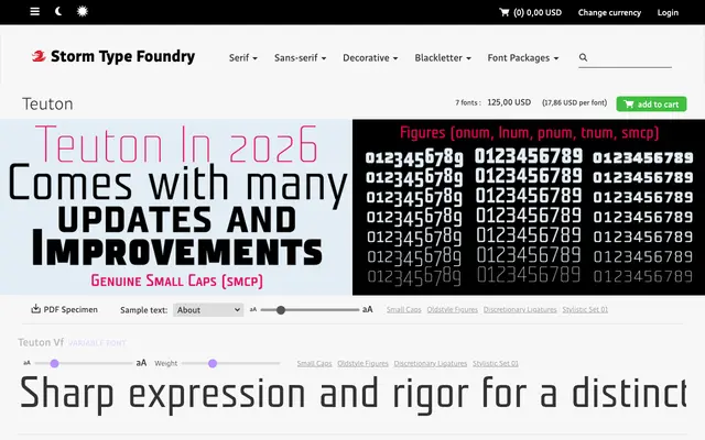 Teuton specimen from Storm Type Foundry