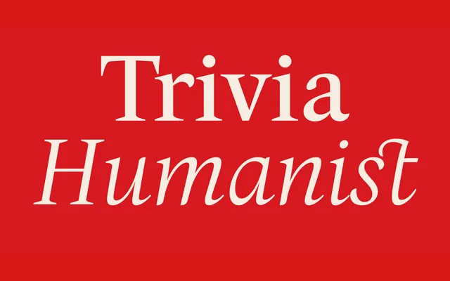 Trivia Humanist specimen from Storm Type Foundry