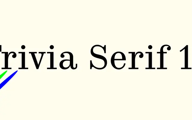 Trivia Serif 10 specimen from Storm Type Foundry