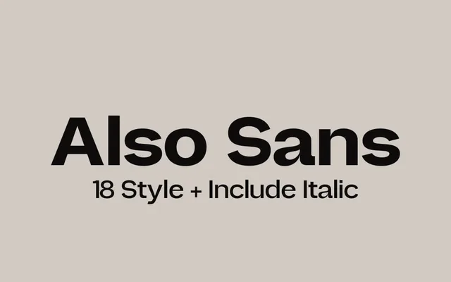Also Sans specimen from Studio 2AM