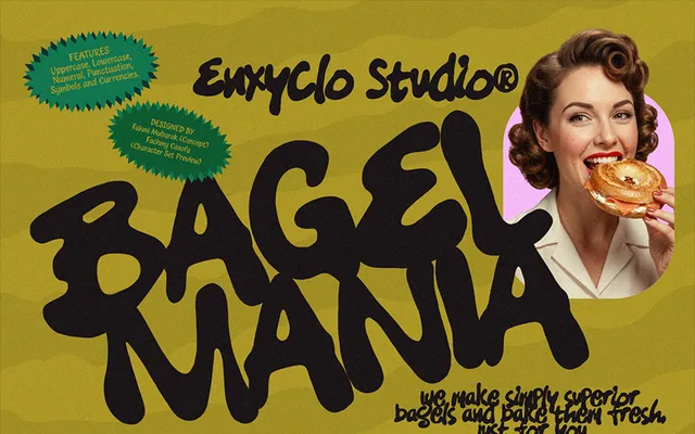 BAGEL MANIA specimen from Studio 2AM