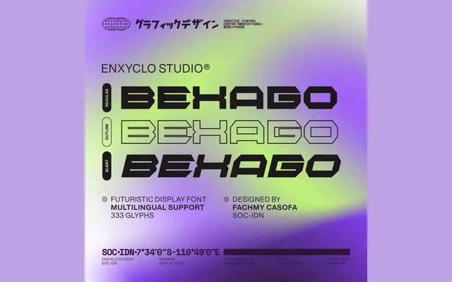 BEXAGO specimen from Studio 2AM