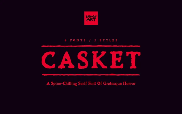 Casket - A Spine-Chilling Serif Font specimen from Studio 2AM