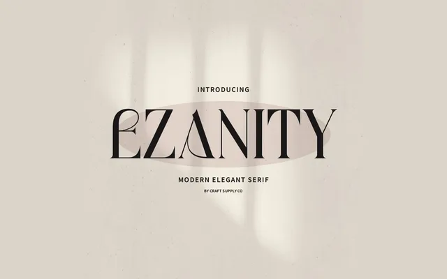 Ezanity – Elegant Serif specimen from Studio 2AM