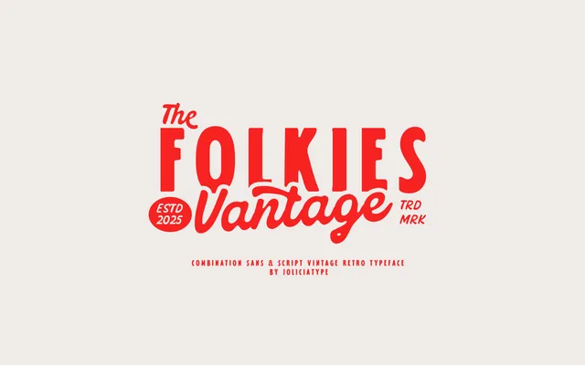 Folkies Vantage | Font Duo specimen from Studio 2AM