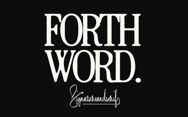 Forthword Signature & Serif specimen from Studio 2AM
