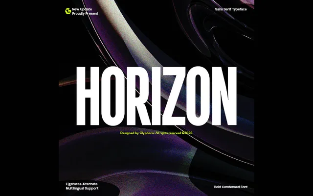 GC Horizon - Modern Bold Condensed specimen from Studio 2AM