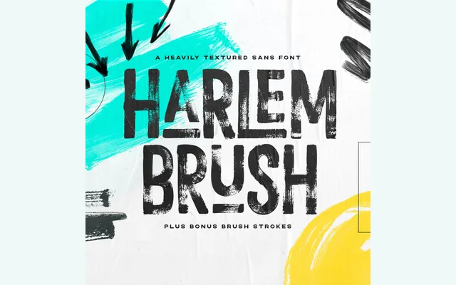 Harlem Brush Font specimen from Studio 2AM