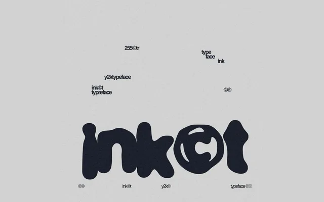 ink©t - Y2k Typeface specimen from Studio 2AM