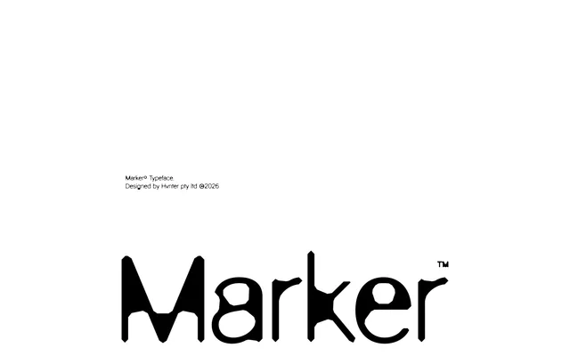 Marker Typeface specimen from Studio 2AM