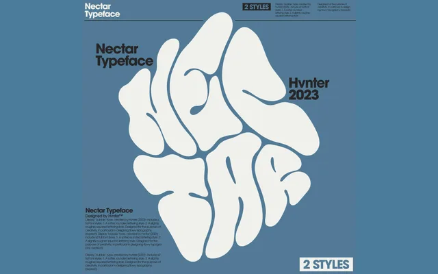 Nectar Typeface specimen from Studio 2AM