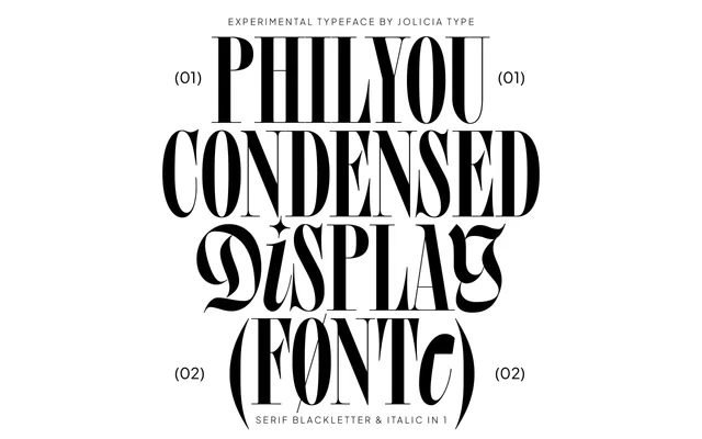 PHILYOU DISPLAY specimen from Studio 2AM