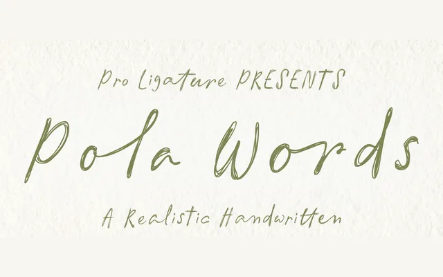 Pola Words specimen from Studio 2AM