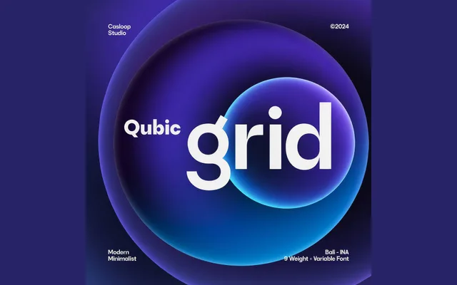 Qubic Grid - Corporate Grotesk Variable Royal specimen from Studio 2AM