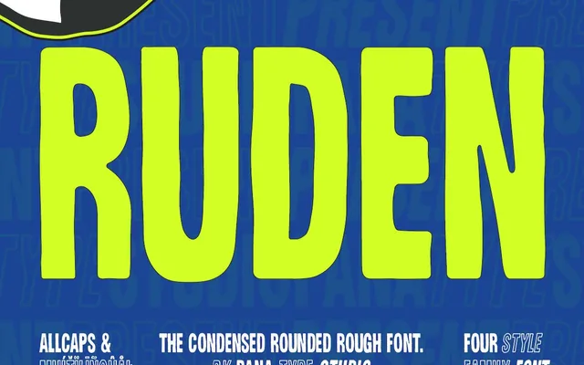 RUDEN Display specimen from Studio 2AM