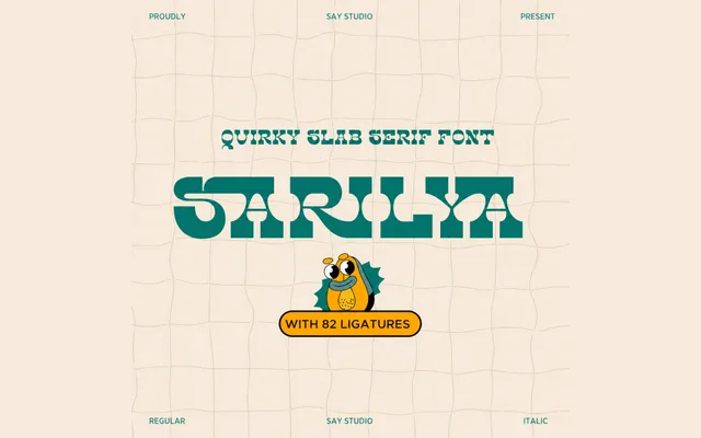 Sarilya - Slab Retro Serif Font specimen from Studio 2AM