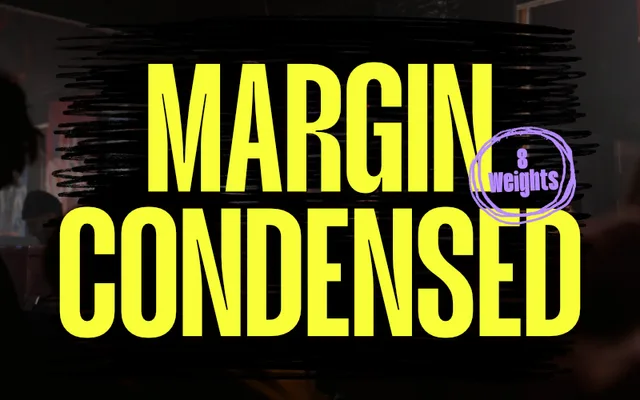TBJ Margin Condensed specimen from Studio 2AM