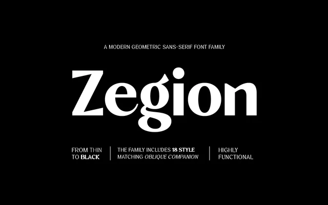 Zegion specimen from Studio 2AM