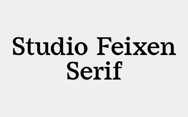 Studio Feixen Serif specimen from Studio Feixen Fonts