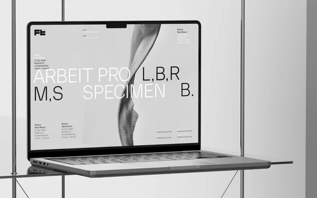 Arbeit Pro specimen from Studio Few