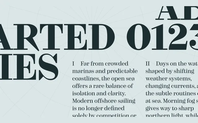 Kreol Headline specimen from Studio Rene Bieder