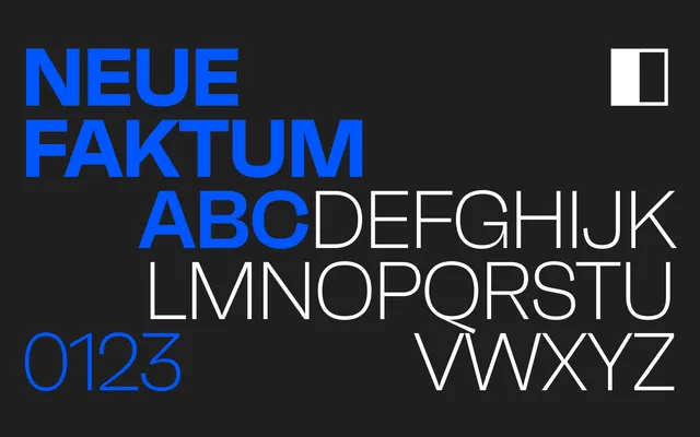 Neue Faktum specimen from Studio Rene Bieder