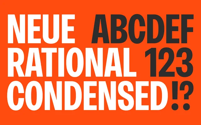Neue Rational Condensed specimen from Studio Rene Bieder