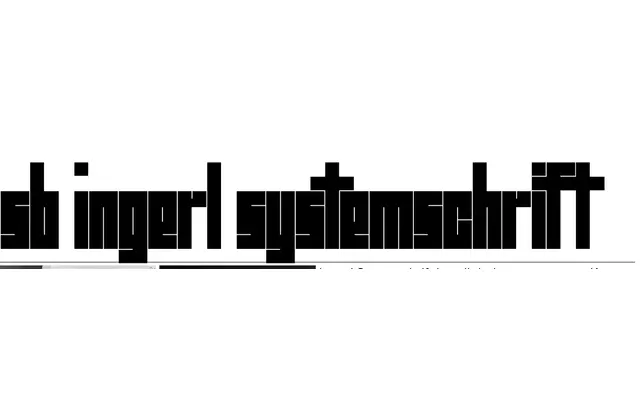 SB Ingerl Systemschrift specimen from Studio Sascha Bente