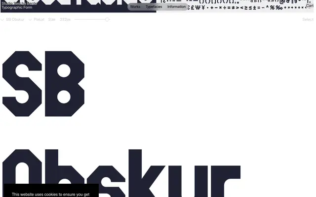 SB Obskur specimen from Studio Sascha Bente