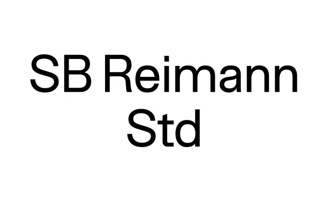 SB Reimann Std specimen from Studio Sascha Bente