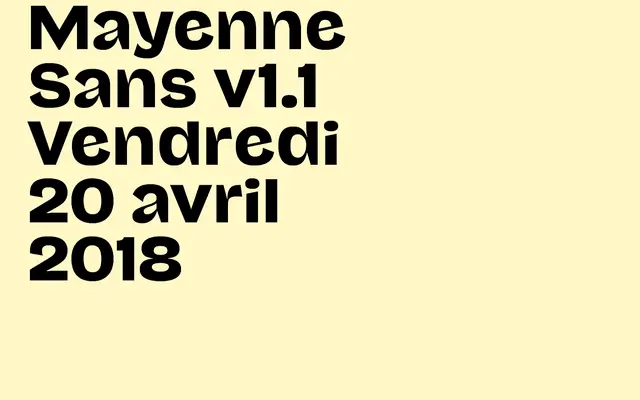 Mayenne Sans specimen from Studio Triple